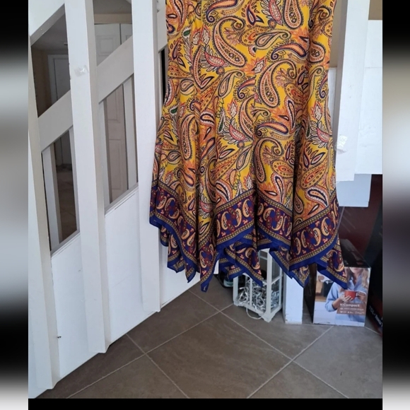 Ralph Lauren Lauren Paisley Silk Skirt EUC sz4 - Picture 2 of 5